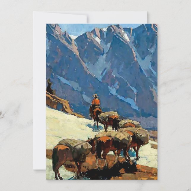 “Sierra Pass” västerländsk konst av Edgar Payne Inbjudningar (Framsida)