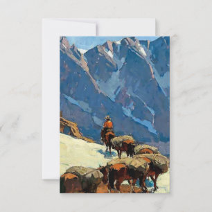 “Sierra Pass” västerländsk konst av Edgar Payne Tack Kort