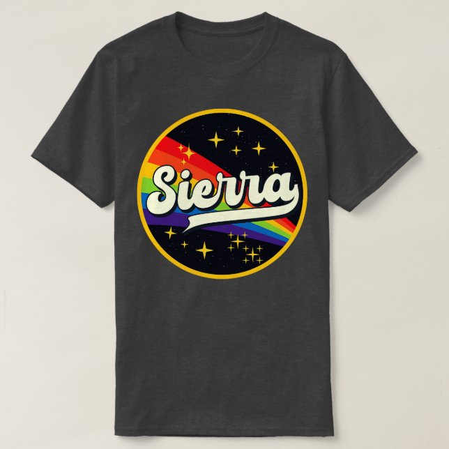 Sierra Rainbow i Space Vintage Style T Shirt (Design framsida)