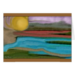 Sierra Sunrise Abstrakt Art Hälsningskort