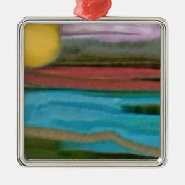 Sierra Sunrise Abstrakt Art Julgransprydnad Metall
