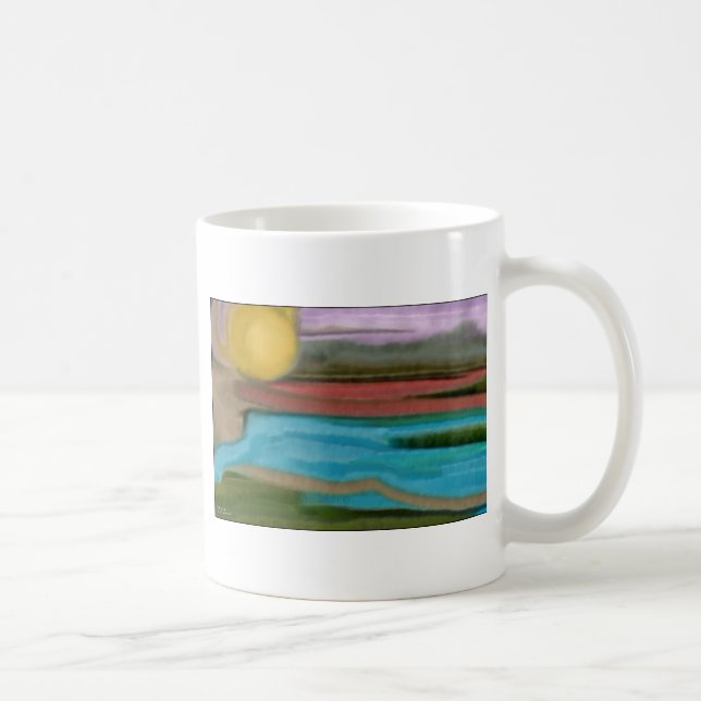 Sierra Sunrise Abstrakt Art Kaffemugg (Höger)