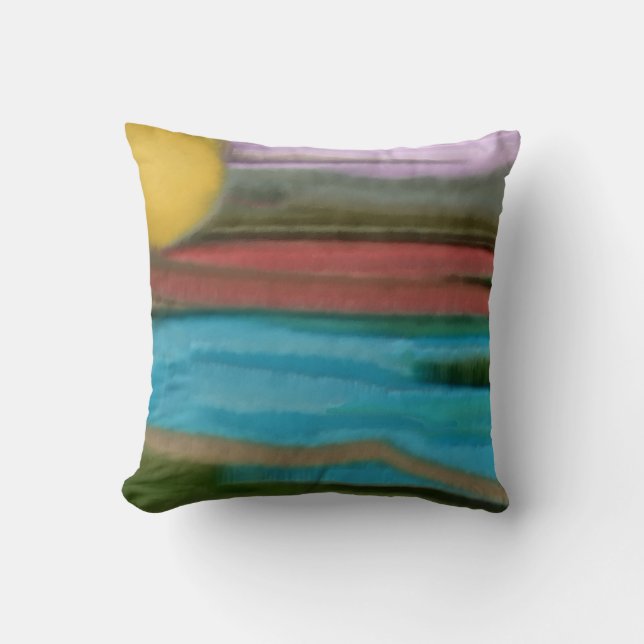 Sierra Sunrise Abstrakt Art Kudde (Framsida)