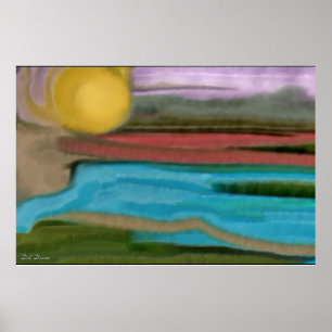 Sierra Sunrise Abstrakt Art Poster