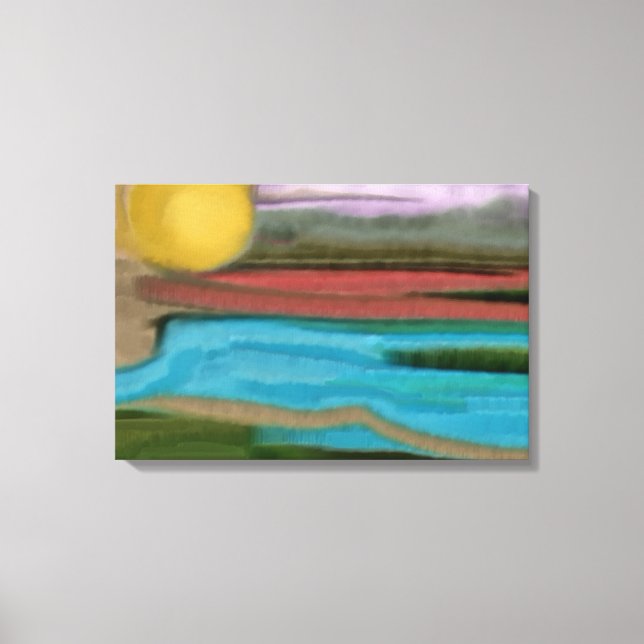 Sierra Sunrisei Abstrakt Art Canvastryck (Framsida)