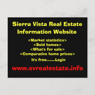 Sierra Vista Real Gods, informationswebbplats, ... Vykort