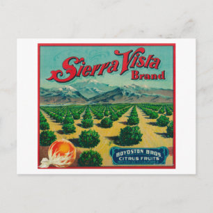 Sierra Vista varumärke Citrus Låda Vykort