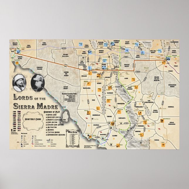 Sierran Madre Karta Poster (Framsidan)