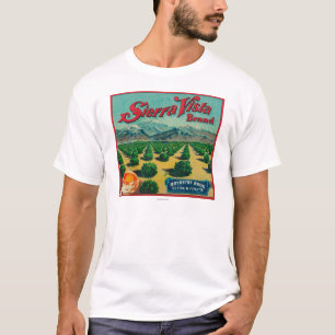 Sierran utsikt brännmärker den citrusa t-shirt