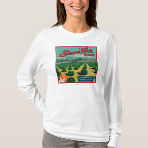 Sierran utsikt brännmärker den citrusa t shirt