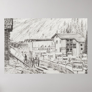 Sierre till den Zinal bergtävlingen fullföljande Poster