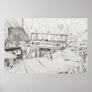 Sierre till Zinal Mountain Tävling Avslutat 2012. Poster