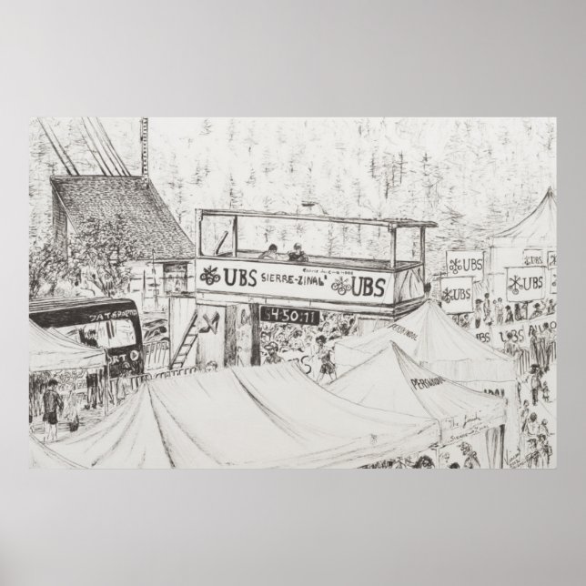 Sierre till Zinal Mountain Tävling Avslutat 2012. Poster (Framsidan)