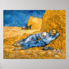 Siesta (1890) Wheatfield Van Gogh Classic Art Poster