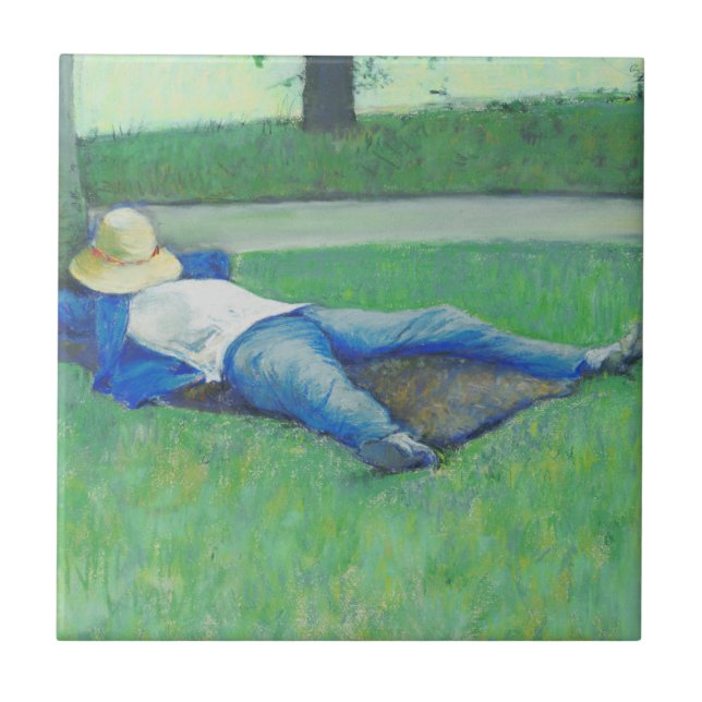 Siesta (av Gustave Caillebotte) Kakelplatta (Framsidan)