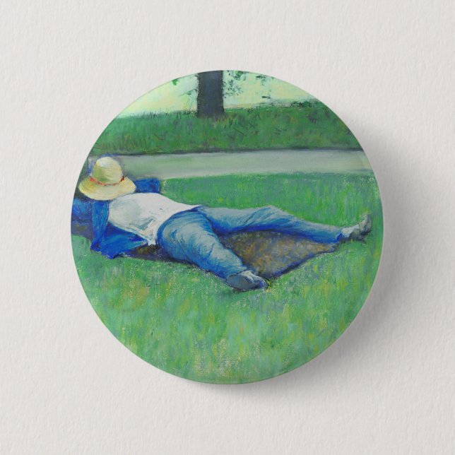 Siesta (av Gustave Caillebotte) Knapp (Framsida)