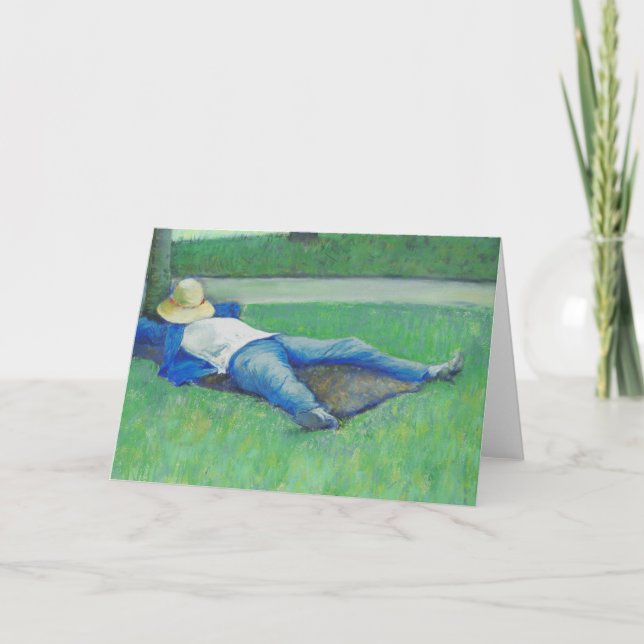 Siesta (av Gustave Caillebotte) Kort (Framsida)