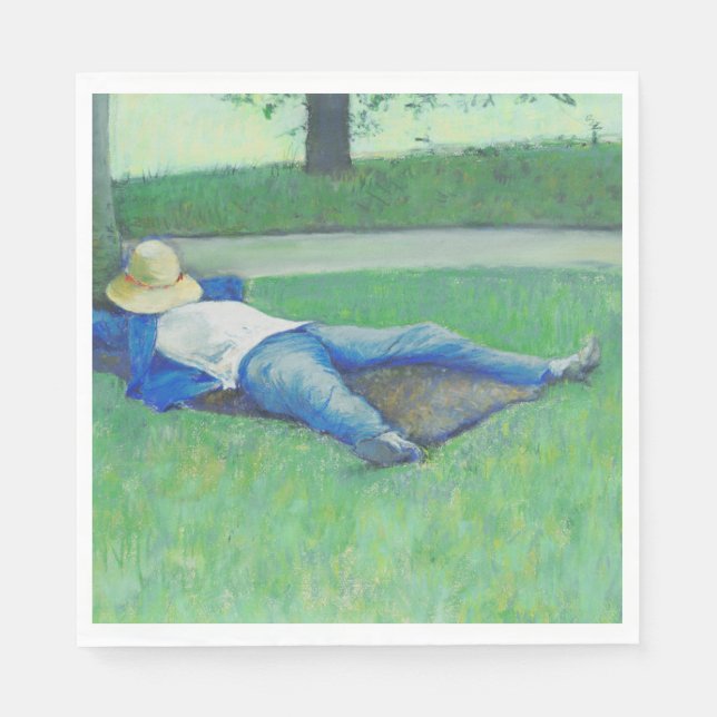 Siesta (av Gustave Caillebotte) Pappersservett (Framsidan)