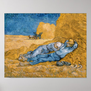 Siesta av Van Gogh Poster