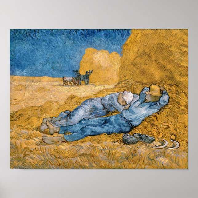 Siesta av Van Gogh Poster (Framsidan)