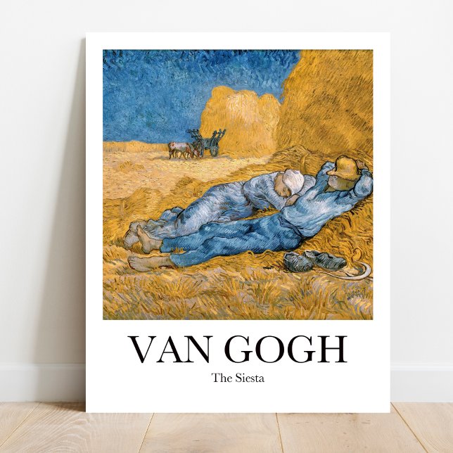 Siesta av Vincent van Gogh Poster (
Dreamy Van Gogh "Siesta" poster. Vibrant colors, Provence landscape, napping worker. Museum quality)