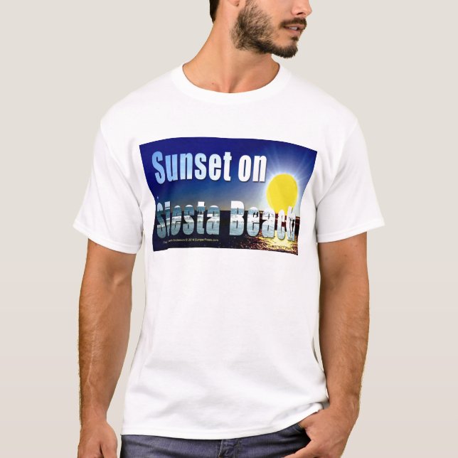 Siesta Beach Sunset T-Shirt (Framsida)