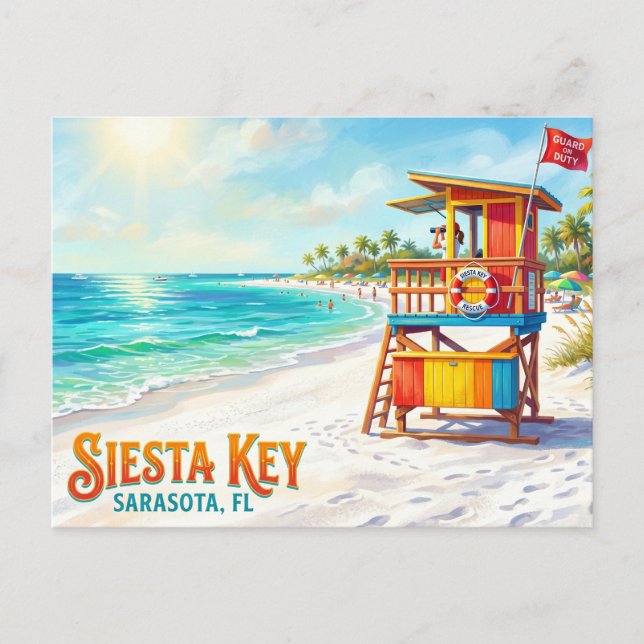 Siesta Beach USA Vykort (Framsida)