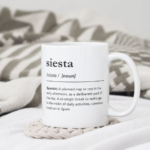 Siesta definition spanska ord på engelska kaffemugg