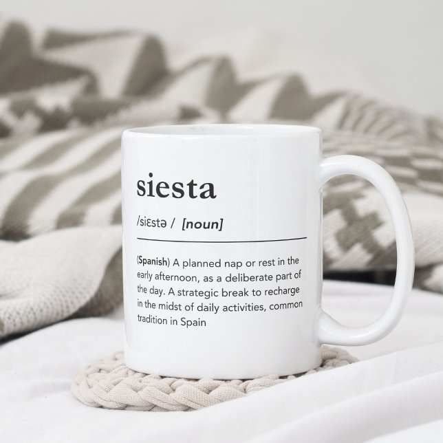Siesta definition spanska ord på engelska kaffemugg (Skapare uppladdad)