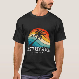Siesta Key Beach Florida Tropical Beach Palm Tree T Shirt