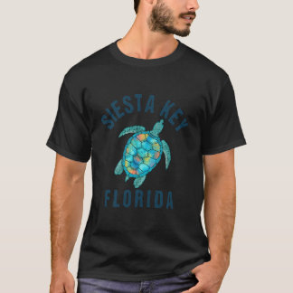 Siesta Key Fl Beach Sea Turtle Illustration T Shirt