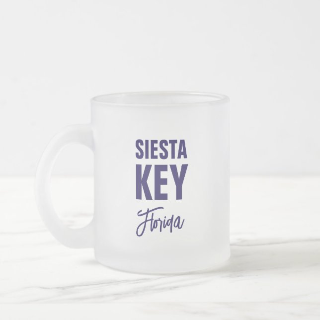 Siesta Key Florida Coffee Mug Frostad Glasmugg (Vänster)
