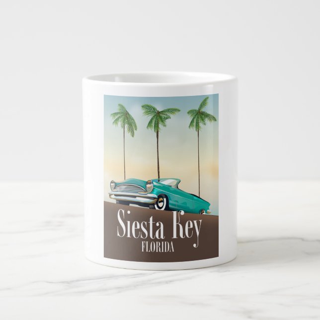 Siesta Key Florida resemålare Jumbo Mugg (Framsidan)
