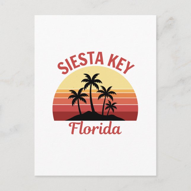 Siesta Key Florida Vykort (Framsida)