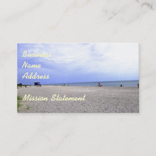 Siesta Keys Sand & Beach Tematisk Merchandise Visitkort (Framsida)