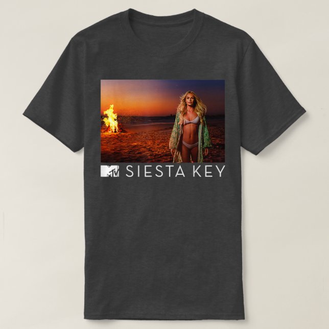 Siesta Nyckel Beach and Girl T Shirt (Design framsida)