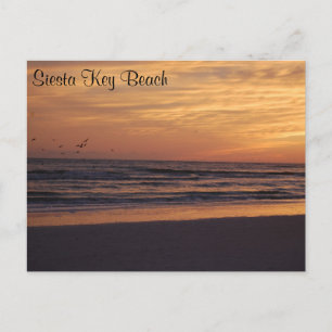 Siesta Nyckel Beach Sunset Vykort
