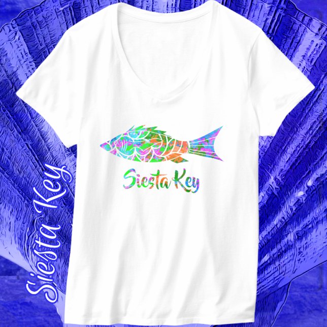 Siesta Nyckel FL Colorful Fish T Shirt (Skapare uppladdad)