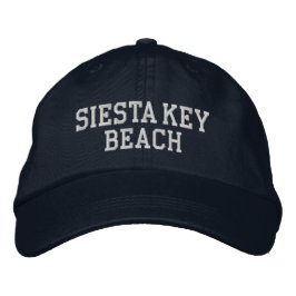 Siesta Nyckel Florida Embroired Baseball Hat Broderad Keps