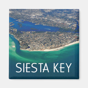 Siesta Nyckel Florida Island Aerial View Magnet