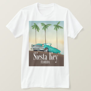 Siesta Nyckel Florida-reseaffisch T Shirt