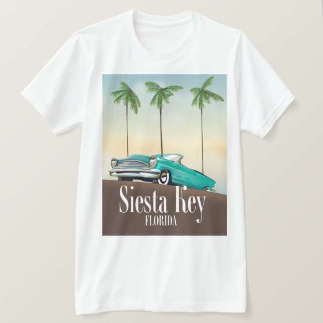 Siesta Nyckel Florida-reseaffisch T Shirt (Design framsida)