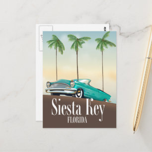 Siesta Nyckel Florida-reseaffisch Vykort