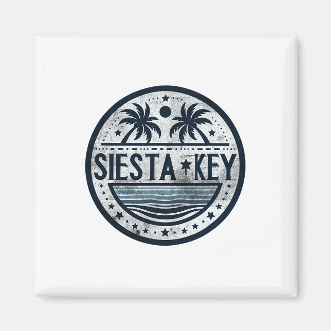Siesta Nyckel Florida Siesta Beach Fl Beacher Magnet (Framsidan)