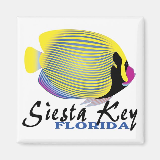 Siesta Nyckel Florida tropiska fiskmagnet Magnet (Framsidan)