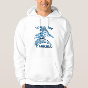 Siesta Nyckel Florida Vacation Tribal Dolphins Hoodie