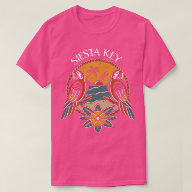 Siesta Nyckel Florida Väster Kusten Beacher T Shirt (Design framsida)