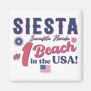 Siesta Nyckel Florida Vintage Souvenir FL Retro Be Magnet