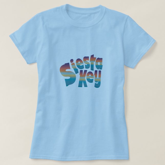 Siesta Nyckel i sunset färg T-shirt (Design framsida)