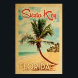 Siesta Nyckel Poster Florida Vintage Handflatan Tr<br><div class="desc">Siesta Nyckel,  Florida-vintagens reseaffisch.</div>